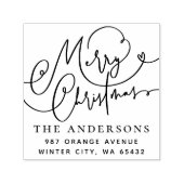 Frohe Weihnachten Blühte Rücksendeadresse Permastempel (Design)