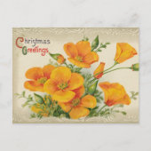 Frohe Weihnachten Blume Vintage Kunst (Vorderseite)