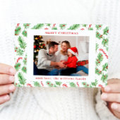 Frohe Weihnachten Blumengrün Zwei Foto