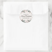 Frohe Weihnachten Blumengrüße Runder Aufkleber (Tasche)