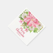 Frohe Weihnachten Blumenstrauß Serviette (Ecke)