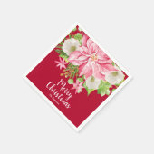 Frohe Weihnachten Blumenstrauß Serviette (Ecke)