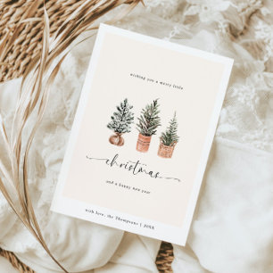 Frohe Weihnachten Boho Minimal Pine Trees