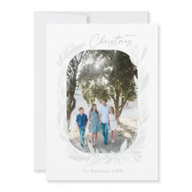 Frohe Weihnachten Boho Watercolor Wreath Frame Lig