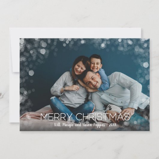 Frohe Weihnachten Bokeh Border Foto (Vorderseite)