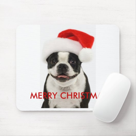 Frohe Weihnachten Boston Sankt Mousepad (Mit Mouse)