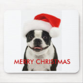 Frohe Weihnachten Boston Sankt Mousepad (Vorne)