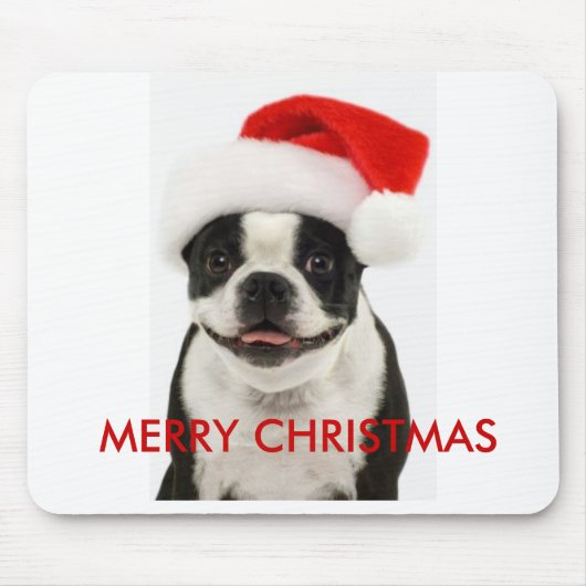 Frohe Weihnachten Boston Sankt Mousepad (Vorne)