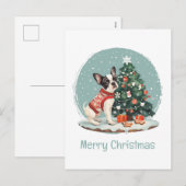 Frohe Weihnachten Boston Terrier Dog (Vorne/Hinten)