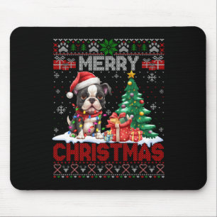 Frohe Weihnachten Boston Terrier Dog liebt Ugly Xm Mousepad
