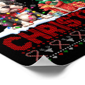 Frohe Weihnachten Boston Terrier Dog liebt Ugly Xm Poster (Ecke)