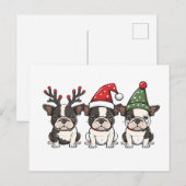 Frohe Weihnachten Boston Terrier Dogs (Vorne/Hinten)