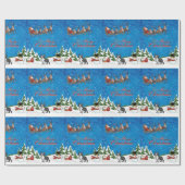 Frohe Weihnachten Boston Terrier Geschenkpapier (Flach)