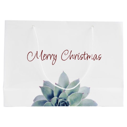 Frohe Weihnachten botanisch Große Geschenktüte (Rückseite)