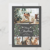 Frohe Weihnachten Botanische 4 Foto-Karte (Vorderseite)