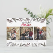 Frohe Weihnachten | Botanische Bäume | Fotokarte (Stehend Vorderseite)