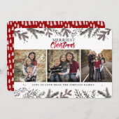 Frohe Weihnachten | Botanische Bäume | Fotokarte (Vorne/Hinten)