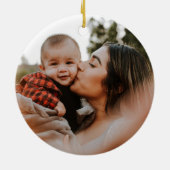 Frohe Weihnachten botanische Flora Keramik Ornament (Hinten)