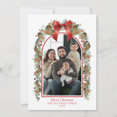 Frohe Weihnachten Botanische Fotokarte Karte (Vorderseite)