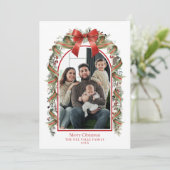 Frohe Weihnachten Botanische Fotokarte Karte (Stehend Vorderseite)