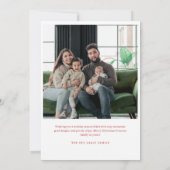 Frohe Weihnachten Botanische Fotokarte Karte (Rückseite)