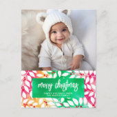 Frohe Weihnachten Botanische Gefärbte Krawatte Che (Vorderseite)