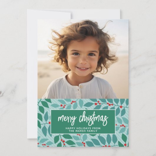 Frohe Weihnachten Botanische Pastel - Foto (Vorderseite)