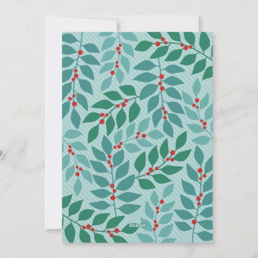 Frohe Weihnachten Botanische Pastel - Foto (Rückseite)