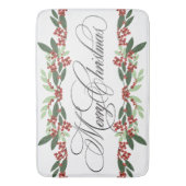 Frohe Weihnachten botanischer Feiertag Badematte (Vorderseite Vertikal)