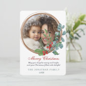 Frohe Weihnachten Botanischer Kranz (Stehend Vorderseite)