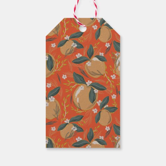 Frohe Weihnachten Botanischer Kundenname Grußname Geschenkanhänger (Rückseite)