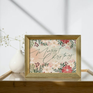 Frohe Weihnachten   Botanischer Sommerurlaub Poster