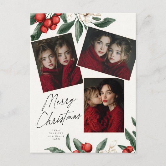 Frohe Weihnachten Botanischer Urlaub 3 Foto (Vorderseite)