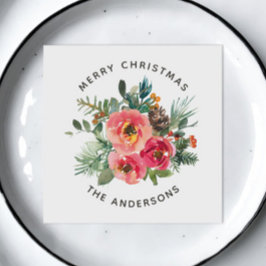 Frohe Weihnachten | Botanischer Urlaub im Wasser Serviette