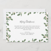 Frohe Weihnachten | Botanisches Drei Foto Minimali (Rückseite)