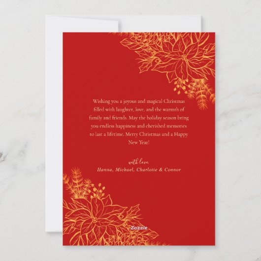 Frohe Weihnachten Botanisches Elegantes Festival (Rückseite)