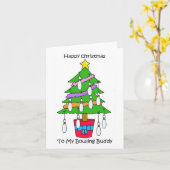 Frohe Weihnachten Bowling Buddy Karte (Gelbe Blume)