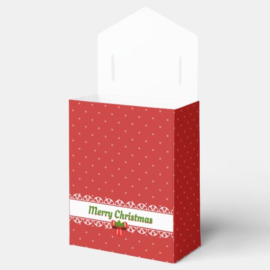 Frohe Weihnachten, Bows und Polka Dots Geschenkschachtel (Geöffnet)