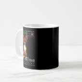 Frohe Weihnachten Boxer Reindeer Hund liebt Ugly X Kaffeetasse (Vorderseite Links)