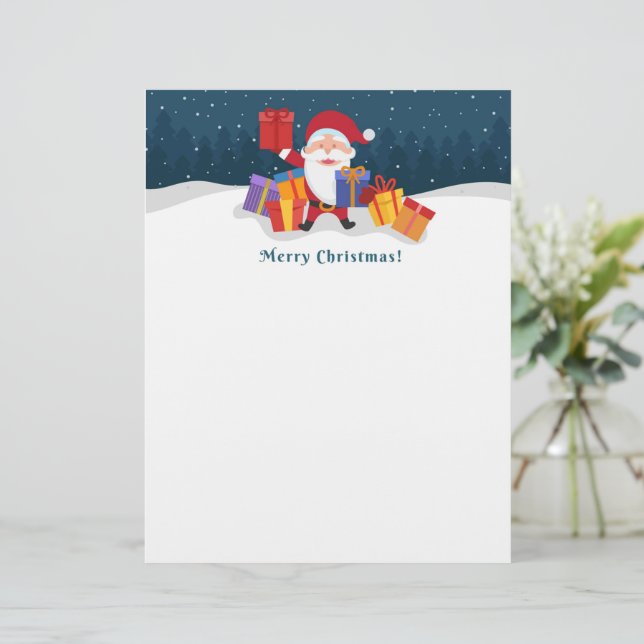 Frohe Weihnachten Briefbogen (Stehend Vorderseite)