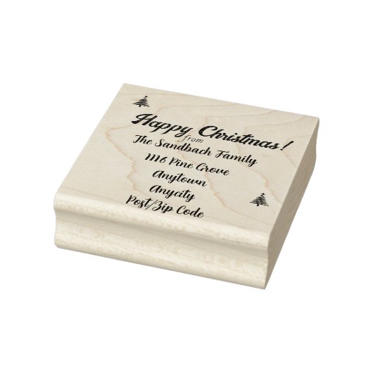 Frohe Weihnachten-Briefmarke. Personalisierbar Gummistempel (Stempel)