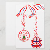 Frohe Weihnachten Briefpapier (Vorne/Hinten)