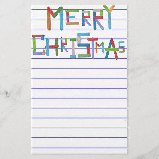 Frohe Weihnachten Briefpapier (Vorderseite)