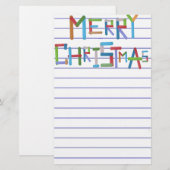Frohe Weihnachten Briefpapier (Vorne/Hinten)