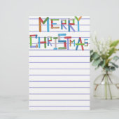 Frohe Weihnachten Briefpapier (Stehend Vorderseite)