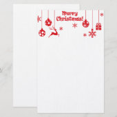 Frohe Weihnachten Briefpapier (Vorne/Hinten)
