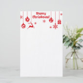 Frohe Weihnachten Briefpapier (Stehend Vorderseite)