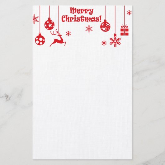 Frohe Weihnachten Briefpapier (Vorderseite)