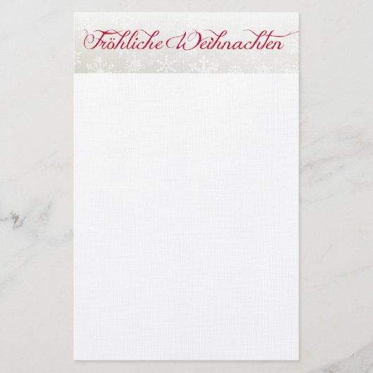 Frohe Weihnachten Briefpapier (Vorderseite)