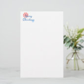 Frohe Weihnachten Briefpapier (Stehend Vorderseite)